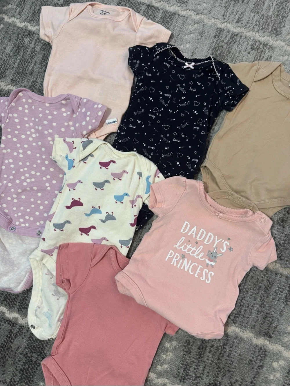 12 Piece Assorted Newborn Baby Girl One-Piece Bundle